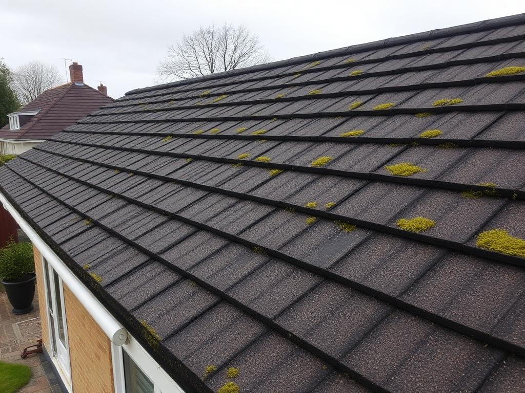 Roof Algae Remediation — before